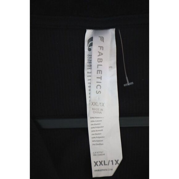 Fabletics ON2357060-0001 Women's Sz XXL/1X Black Cozy Cord Zip Jumpsuit $100 - Picture 9 of 13